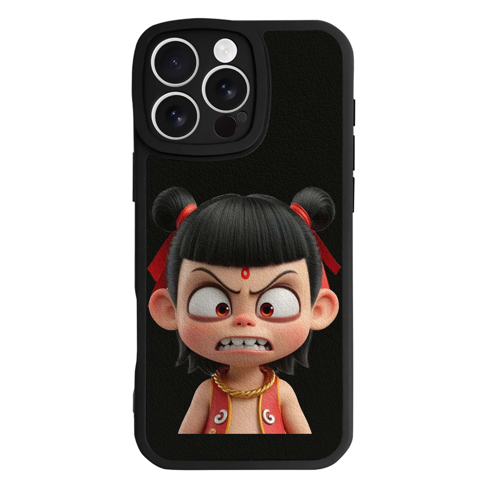 （画像用） Ne Zha 2 ナタ 魔童の大暴れ 【iPhone 16シリーズ対応】シリコンスマホケース（レザー調） 材質：シリコン
